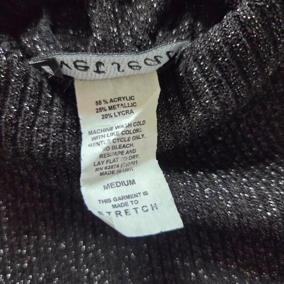 Wet Seal Vintage Y2K Fitted Turtleneck Sleeveless Sweater Top Black Women Medium - Picture 5 of 7